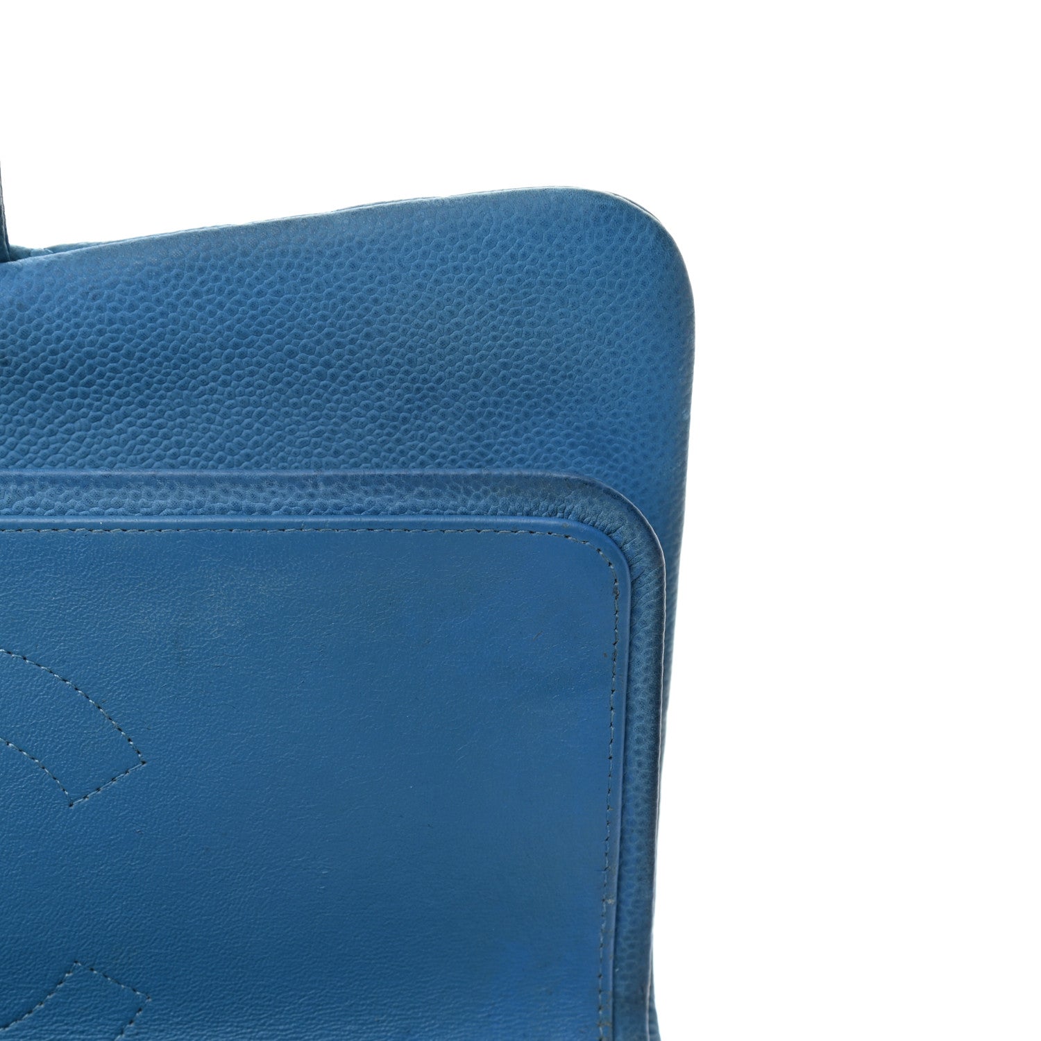 Chanel Iridescent Caviar Quilted Jumbo Double Flap Blue 13 of 21