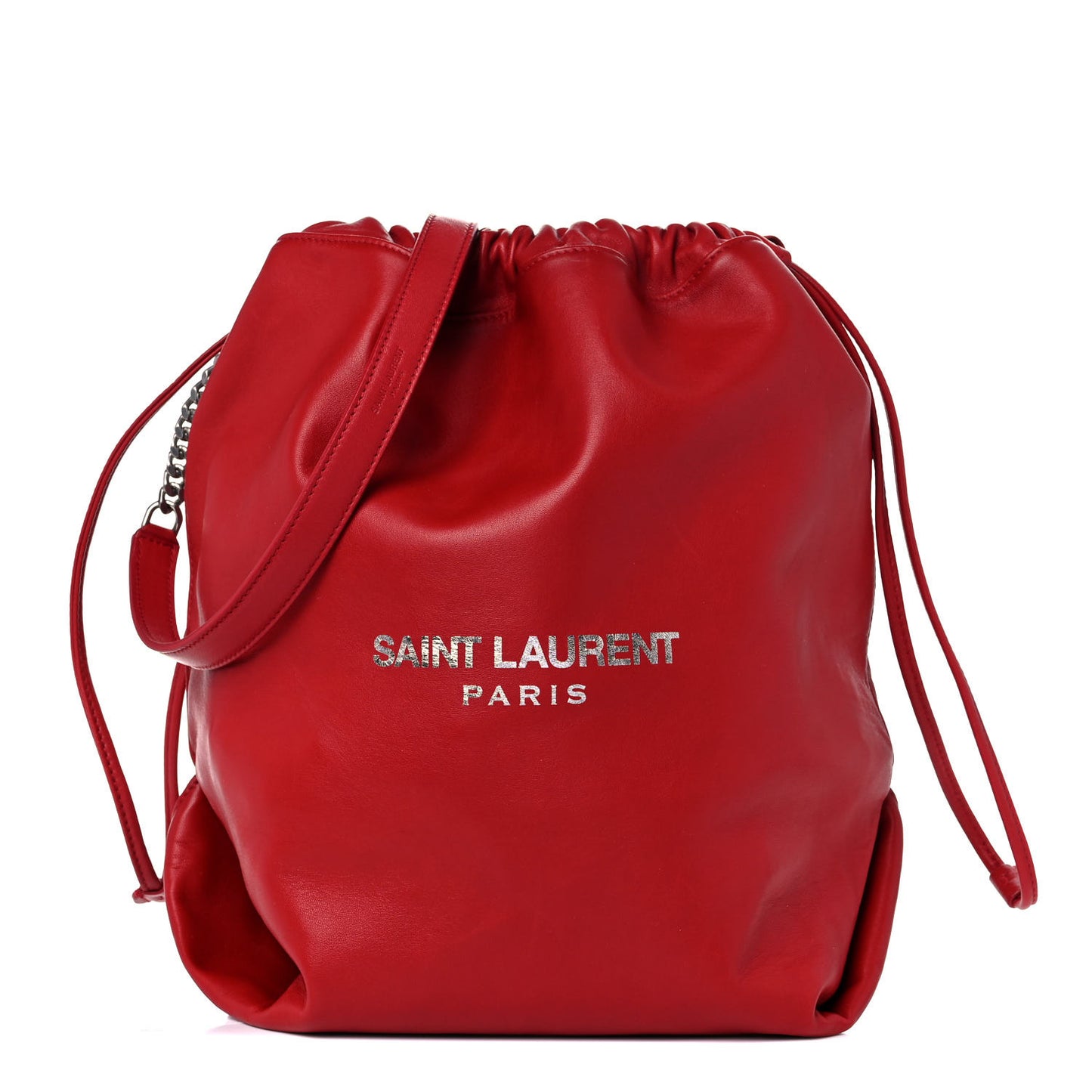 Lambskin Teddy Drawstring Bag Eros Red
