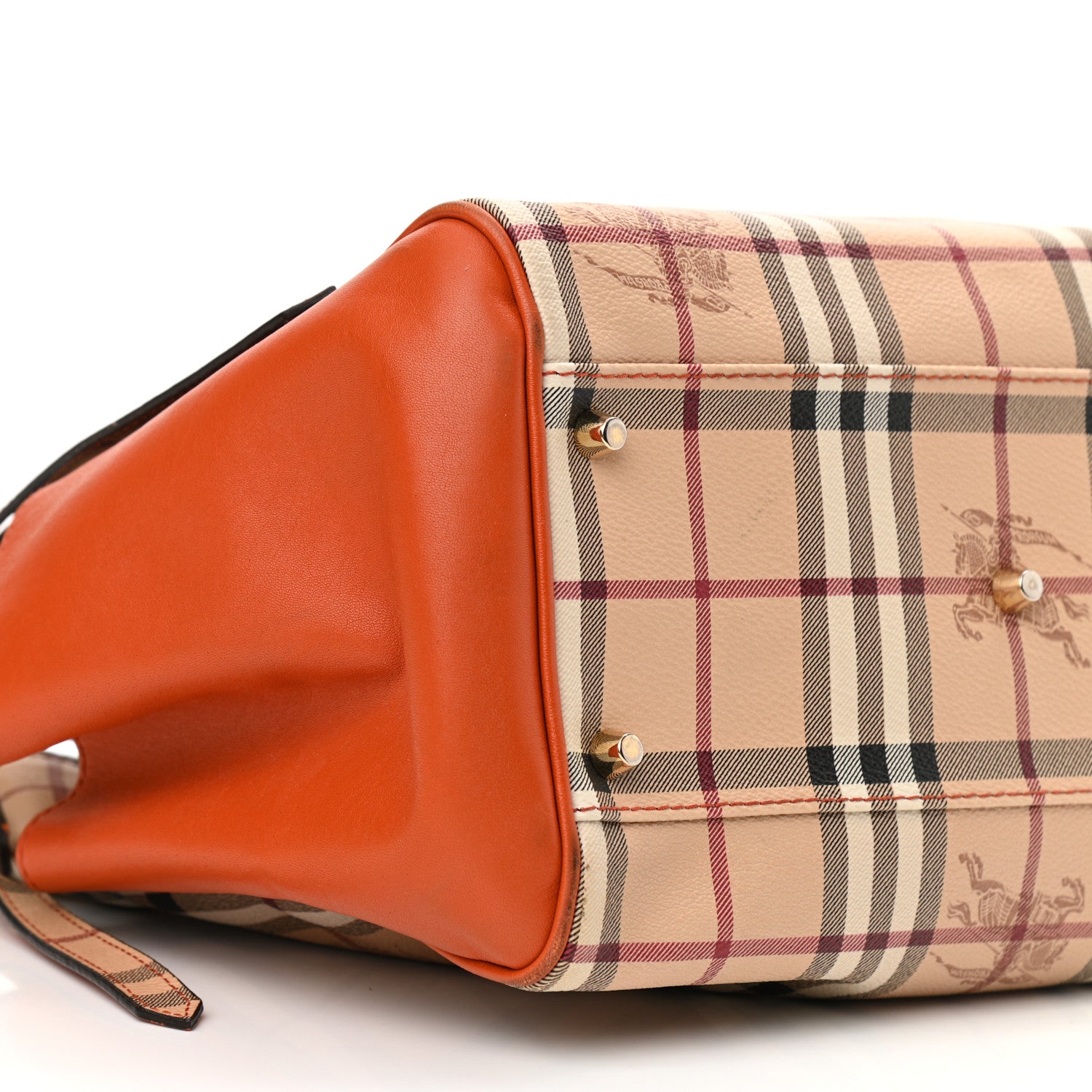 Burberry Haymarket Check Small Canterbury Tote Burnt Amber 7 of 11
