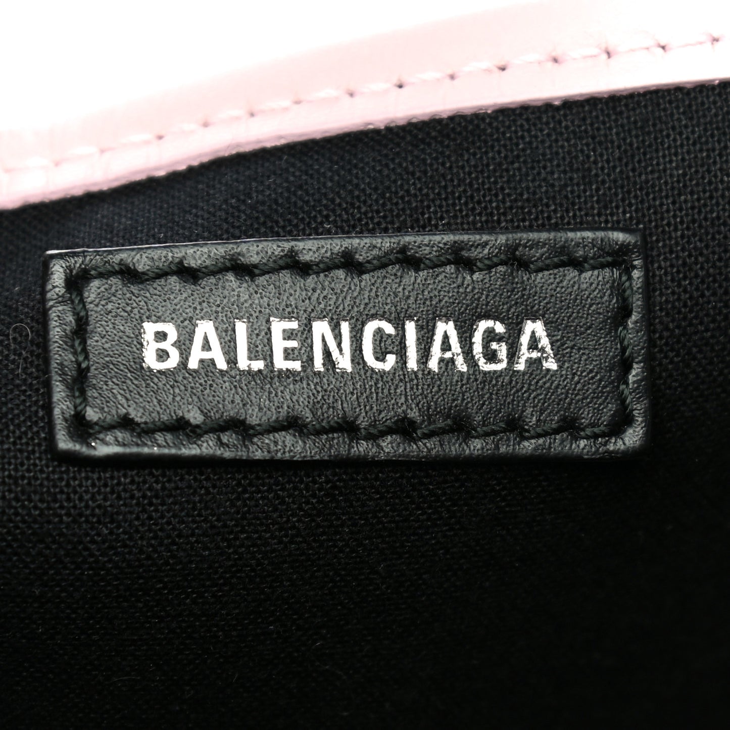 Cotton Canvas Satin Calfskin Navy Cabas XS Natural Pink