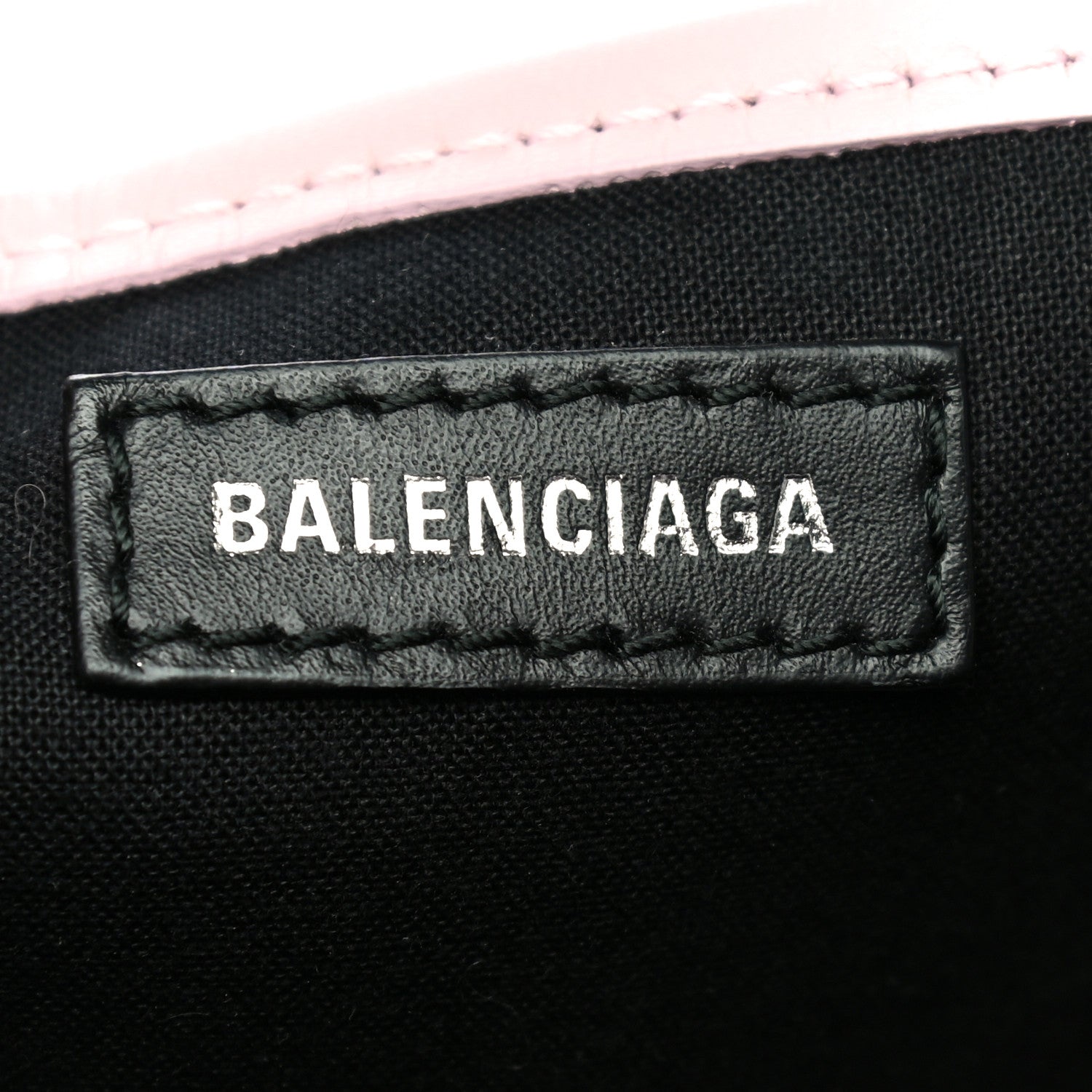 Balenciaga Cotton Canvas Satin Calfskin Navy Cabas XS Natural Pink 7 of 16