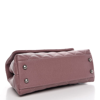 Chanel Caviar Lizard Quilted Mini Coco Handle Flap Pink 4 of 8