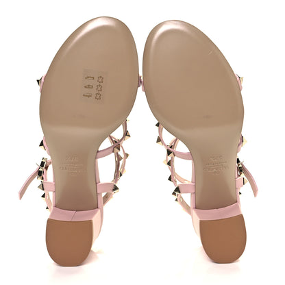 Valentino Garavani Calfskin Rockstud 60mm City Sandals 37.5 Water Rose 5 of 8