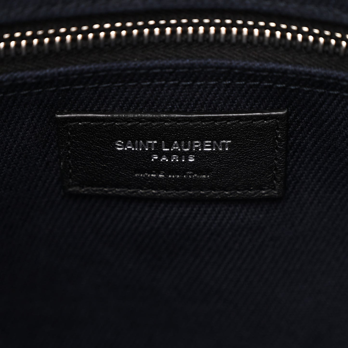 Linen Calfskin Rive Gauche Tote Navy