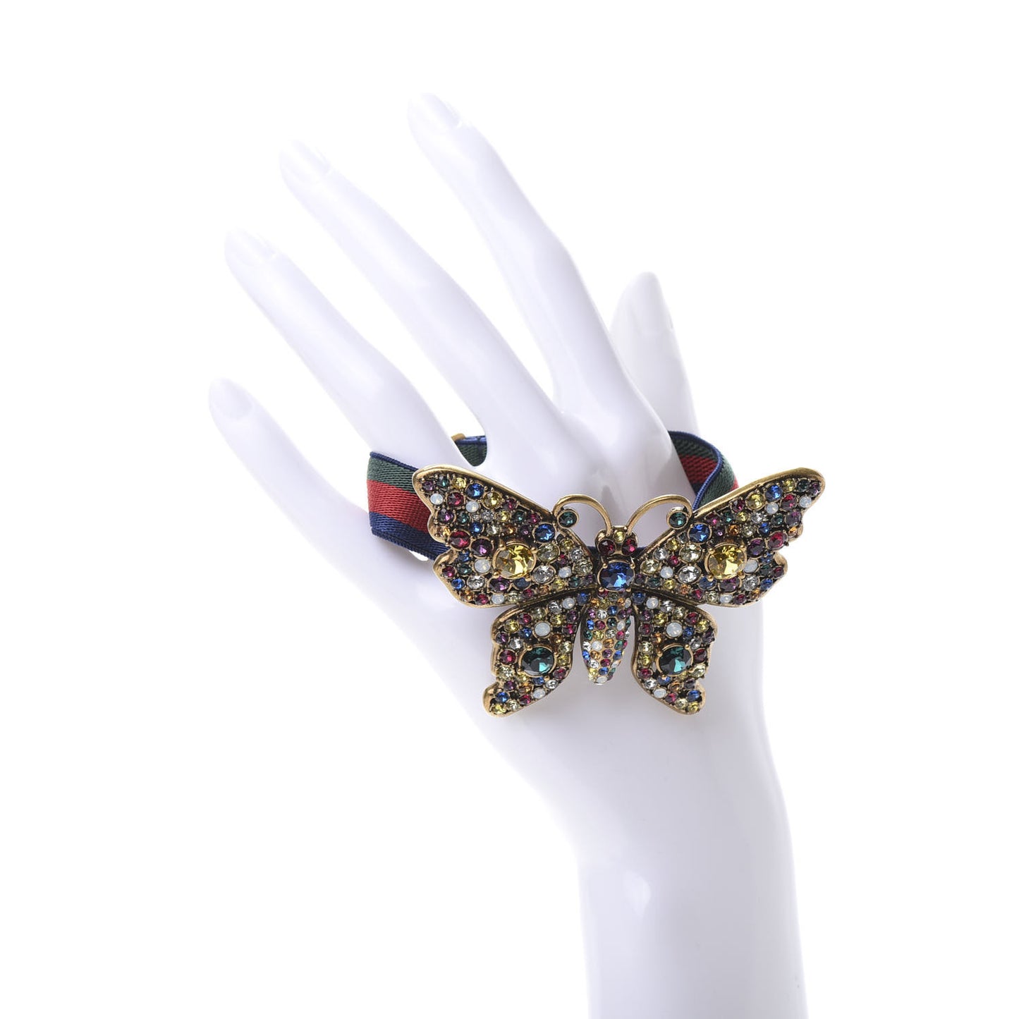 Web Crystal Butterfly Bracelet Multicolor