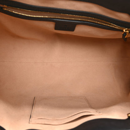 Gucci GG Supreme Monogram Bees Medium Padlock Tote Beige Oro Black 5 of 11