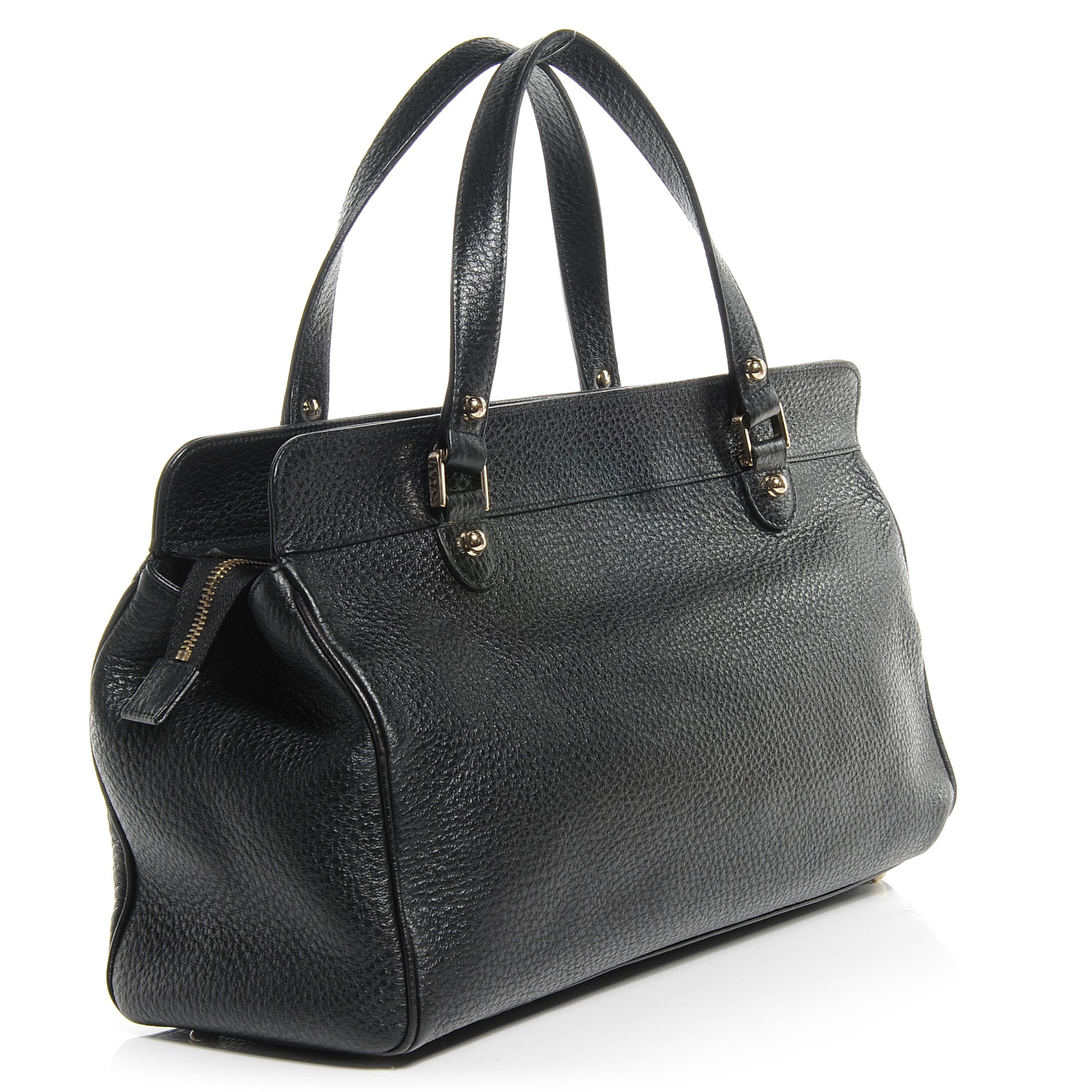 Gucci Leather Blondie Web Satchel Black 3 of 7