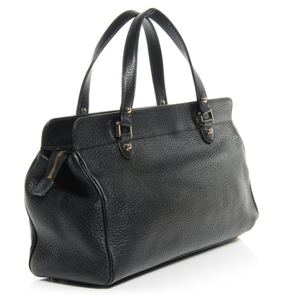 Gucci Leather Blondie Web Satchel Black 3 of 7