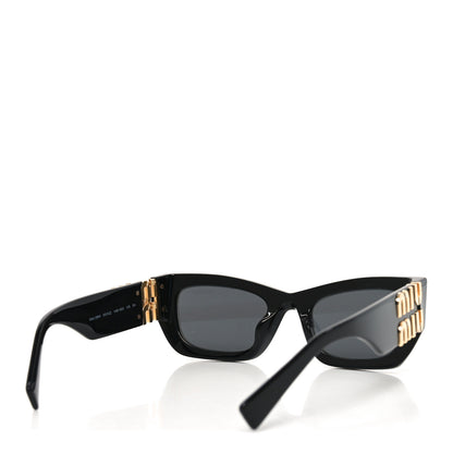 Miu Miu Acetate Rectangle Sunglasses SMU 09W Black 4 of 7