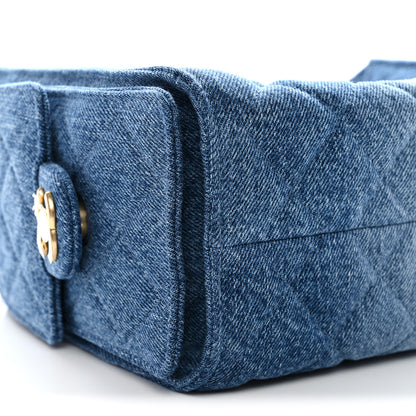 Chanel Washed Denim Quilted Mini Chanel 25 Handbag Blue 10 of 11