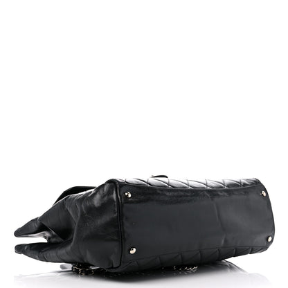 Chanel Glazed Calfskin Quilted Large CC Delivery Tote Black 4 of 17