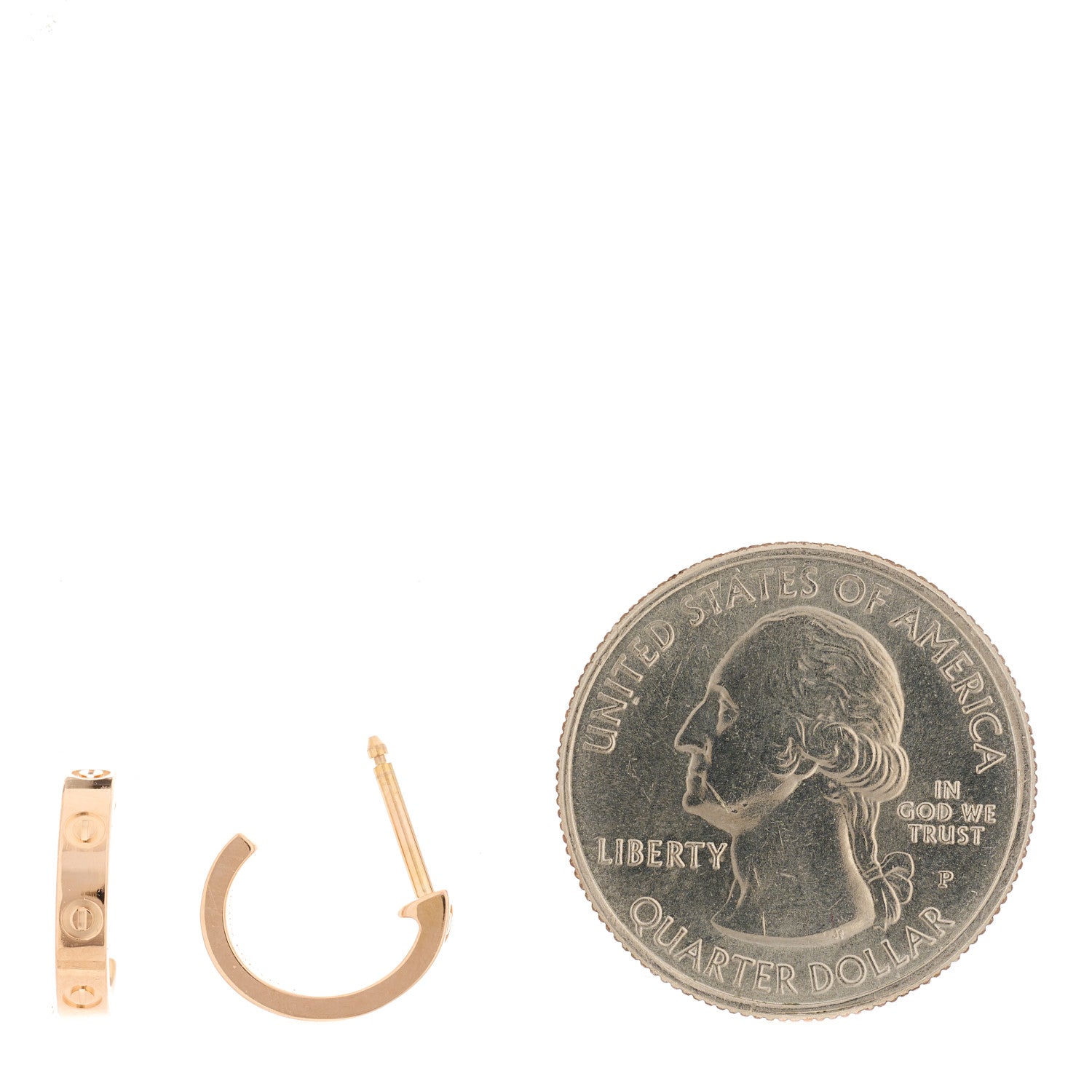 Cartier 18K Pink Gold Small LOVE Hoop Earrings 2 of 7