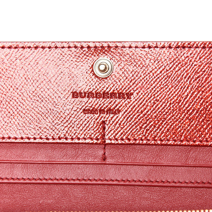 Burberry Patent Glitter Porter Continental Wallet Military Red 6 of 8