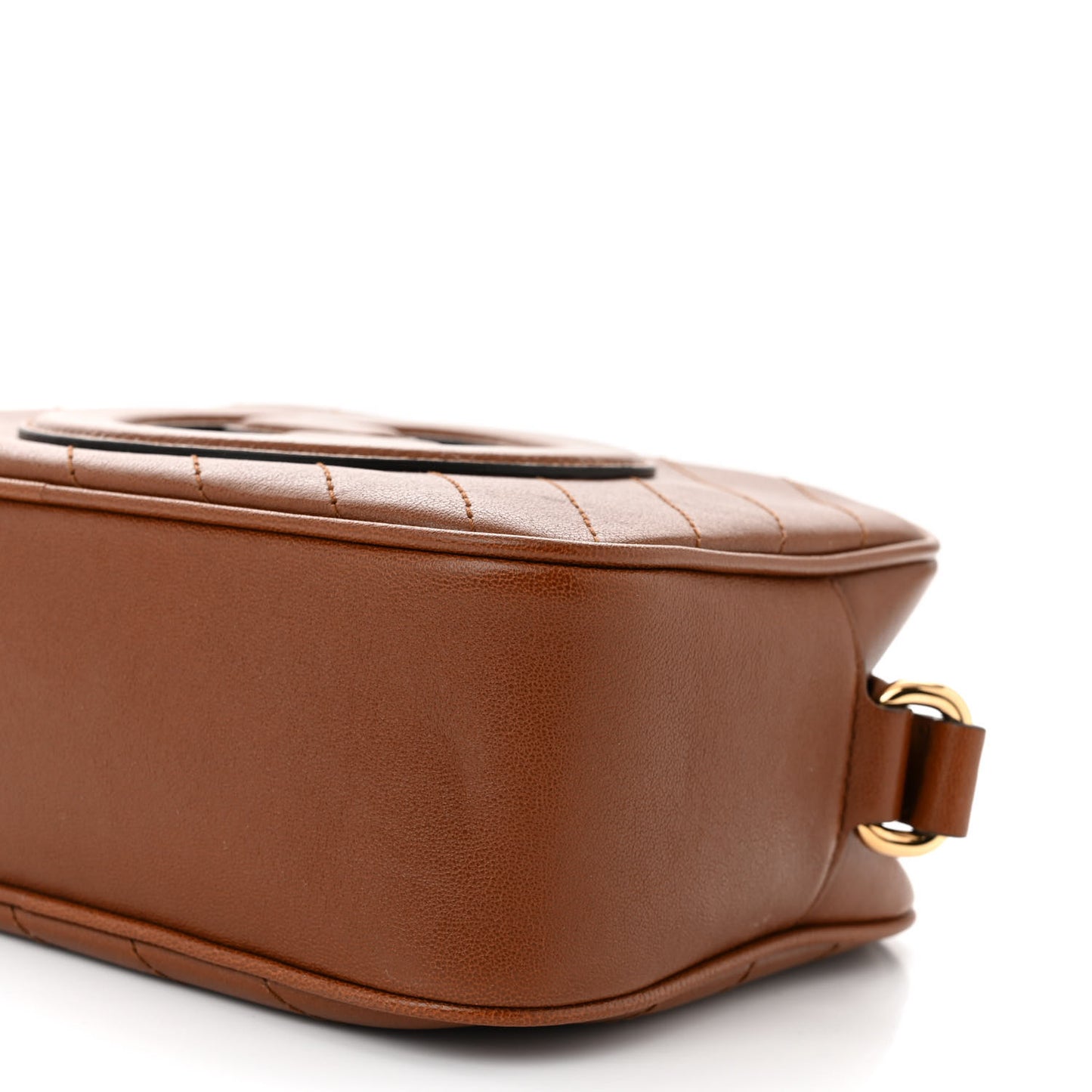 Sakai Be Green Calfskin Diagonal Stitched Small Blondie Shoulder Bag Cuir