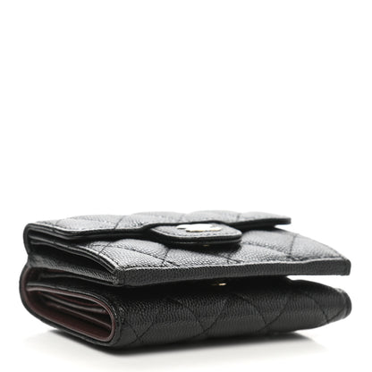 Chanel Caviar Quilted Double Flap Wallet Black 4 of 10