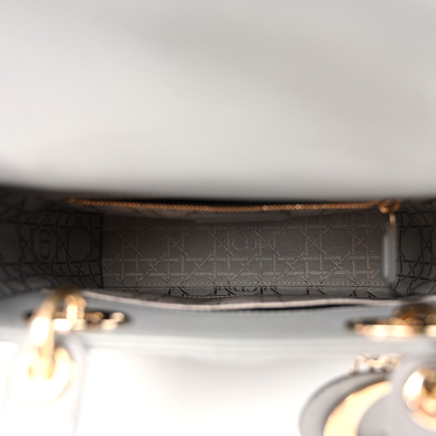 Christian Dior Lambskin Cannage Small My ABCDior Lady Dior Grey 5 of 11