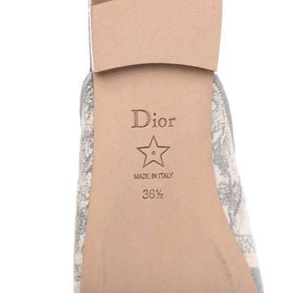 Christian Dior Canvas Cotton Embroidered Dioriviera Mules 36.5 Gray 7 of 8