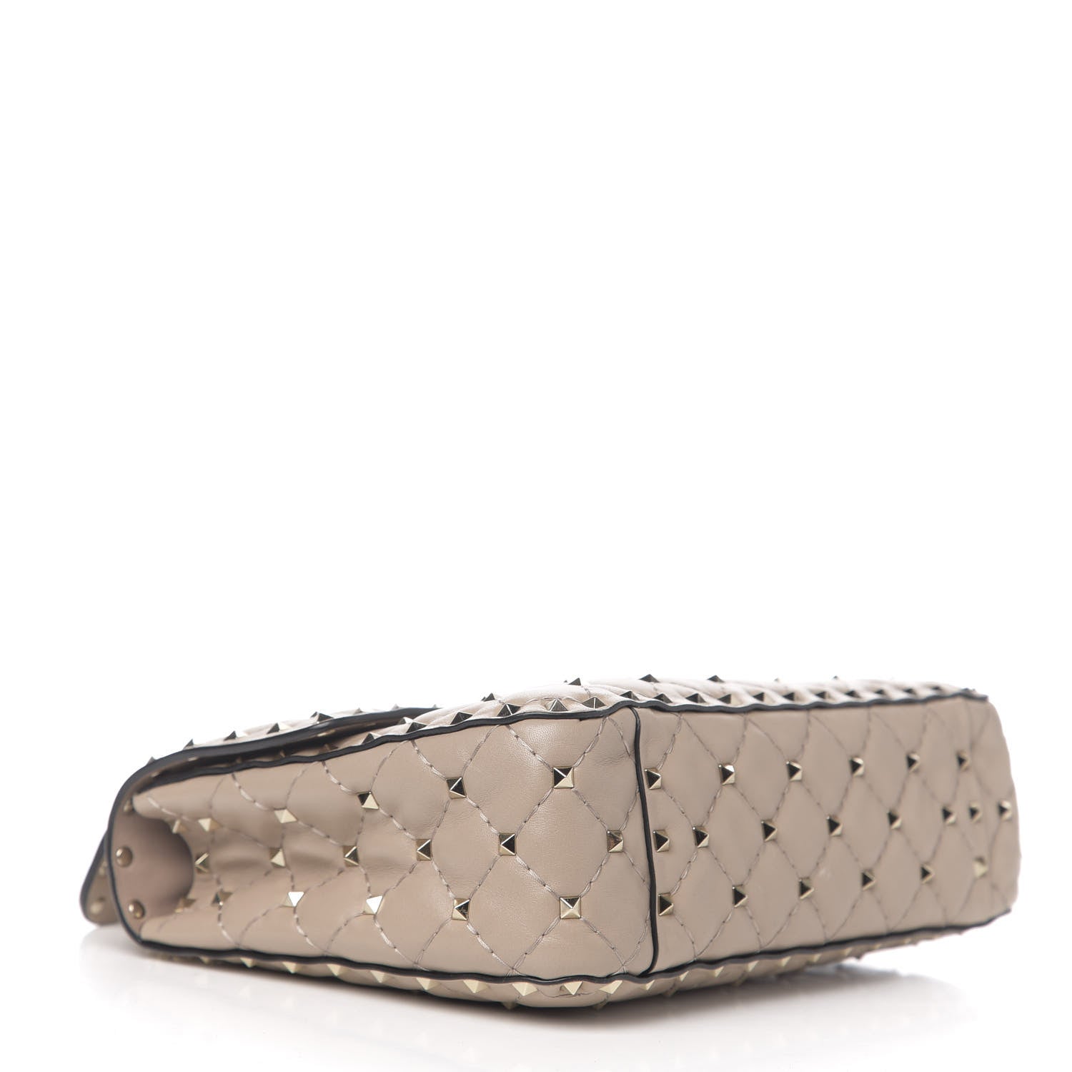 Valentino Garavani Lambskin Medium Rockstud Spike Shoulder Bag Poudre 3 of 10