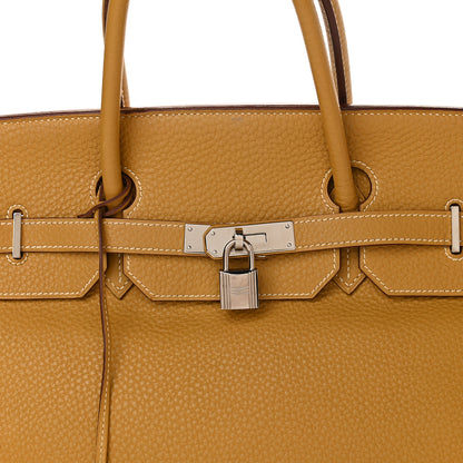 Hermes Taurillon Clemence Birkin 40 Curry 8 of 10