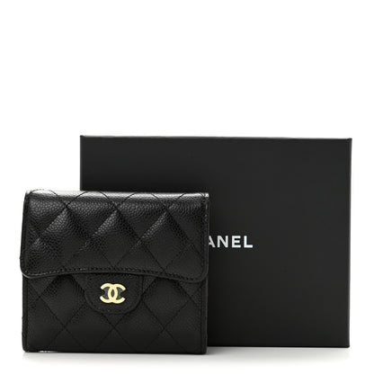 Chanel Caviar Quilted Compact Flap Wallet Black 9 of 9