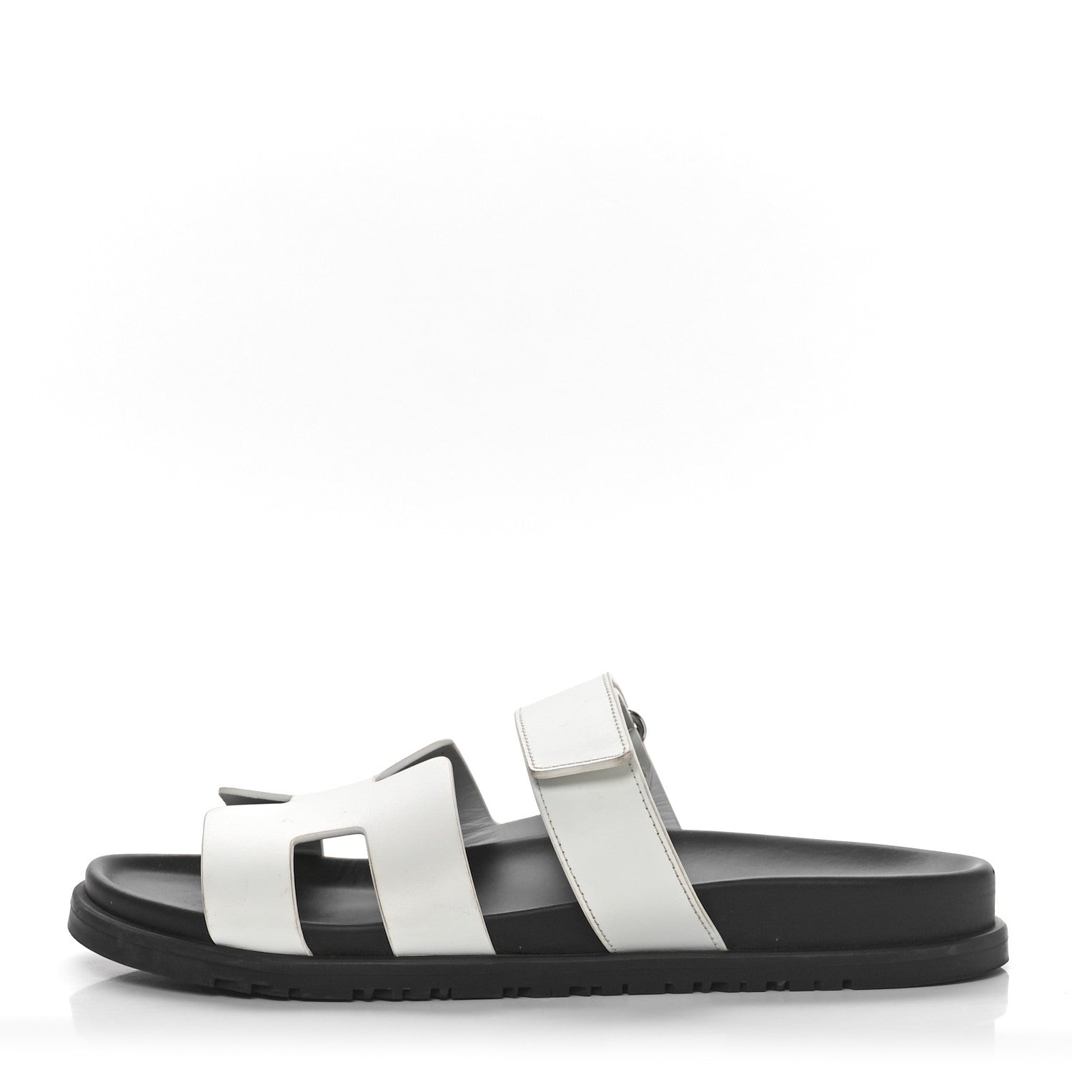Hermes Calfskin Womens Chypre Sandals 40 White 1 of 8