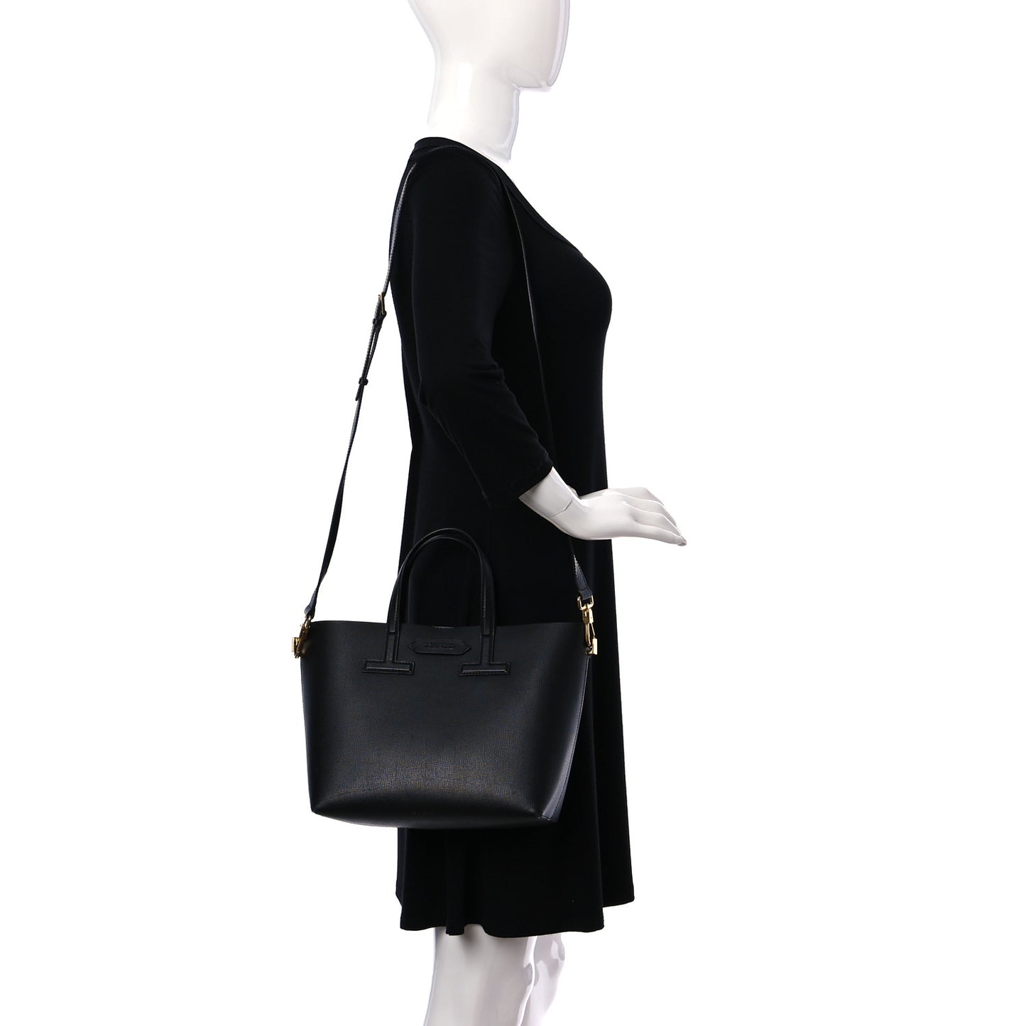 Saffiano Mini T Tote Black