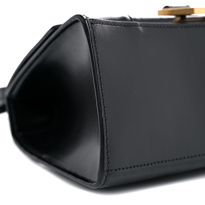 Balenciaga Shiny Box Calfskin Small Hourglass Top Handle Bag Black 8 of 10