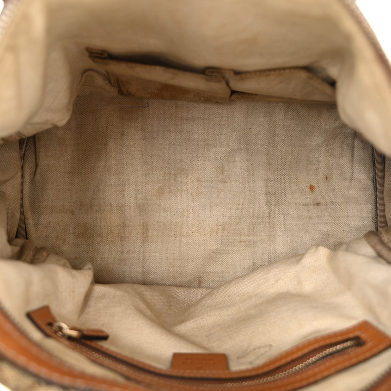 Gucci Monogram Vintage Web Medium Boston Tan 5 of 16
