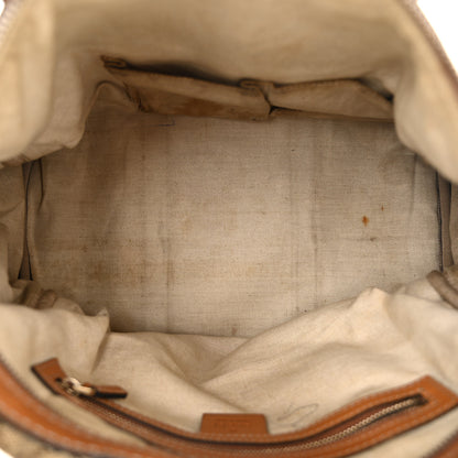 Gucci Monogram Vintage Web Medium Boston Tan 5 of 16