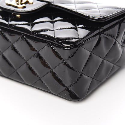 Chanel Patent Calfskin Quilted Mini Rectangular Flap Black 9 of 10