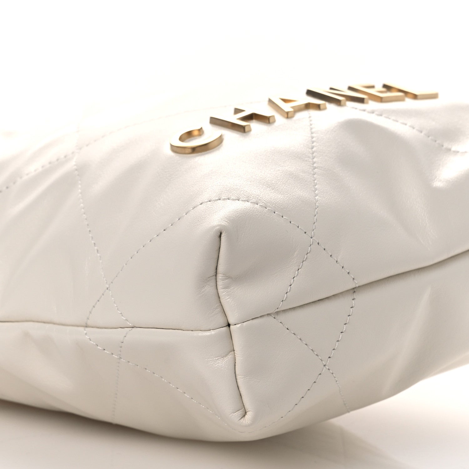 Chanel Shiny Calfskin Quilted Mini Chanel 22 White 9 of 11
