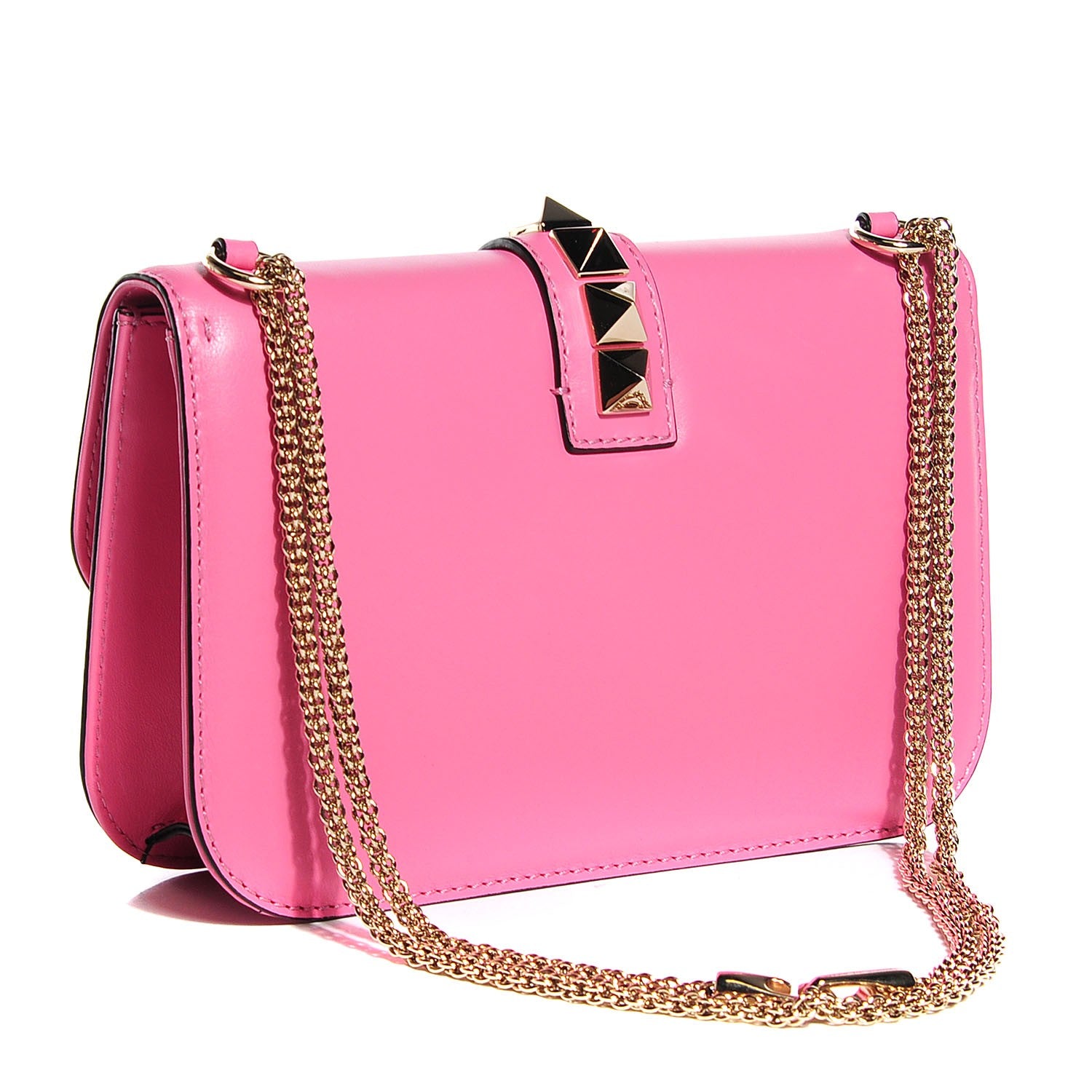 Valentino Garavani Vitello Medium Glam Lock Rockstud Flap Ninphea 3 of 7