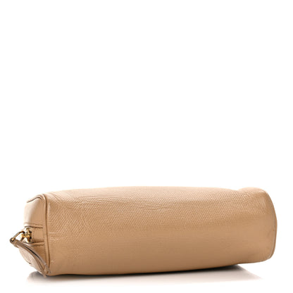 Chanel Grained Calfskin CC Button Pouch Cosmetic Case Beige 4 of 16