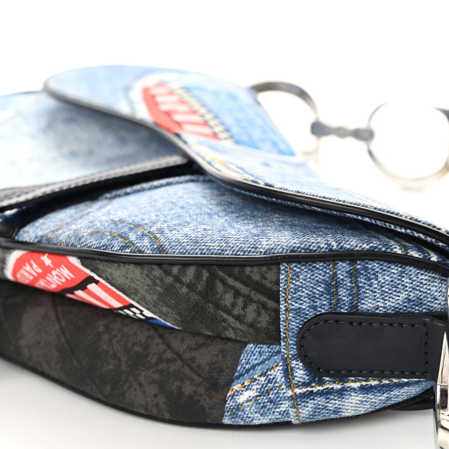 CHRISTIAN DIOR Denim Speedway Saddle Bag