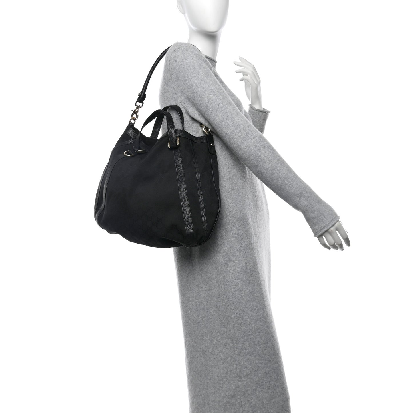 Monogram Medium Abbey Convertible Tote Black