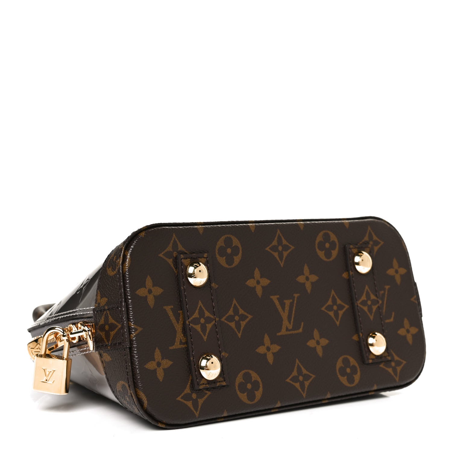 Louis Vuitton Vernis Monogram Alma BB Taupe Metallise 4 of 10
