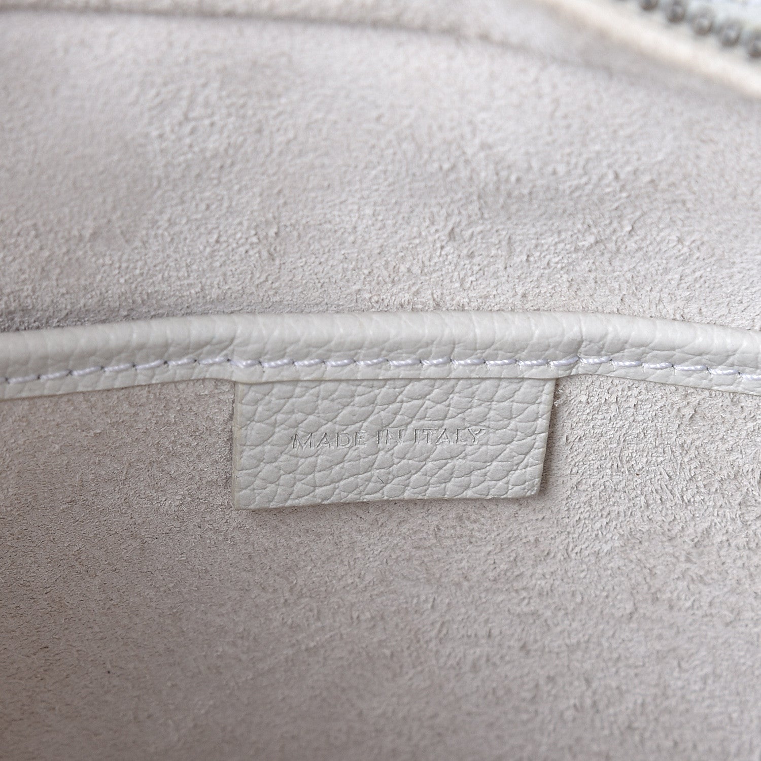 Celine Drummed Calfskin Nano Luggage White 5 of 10