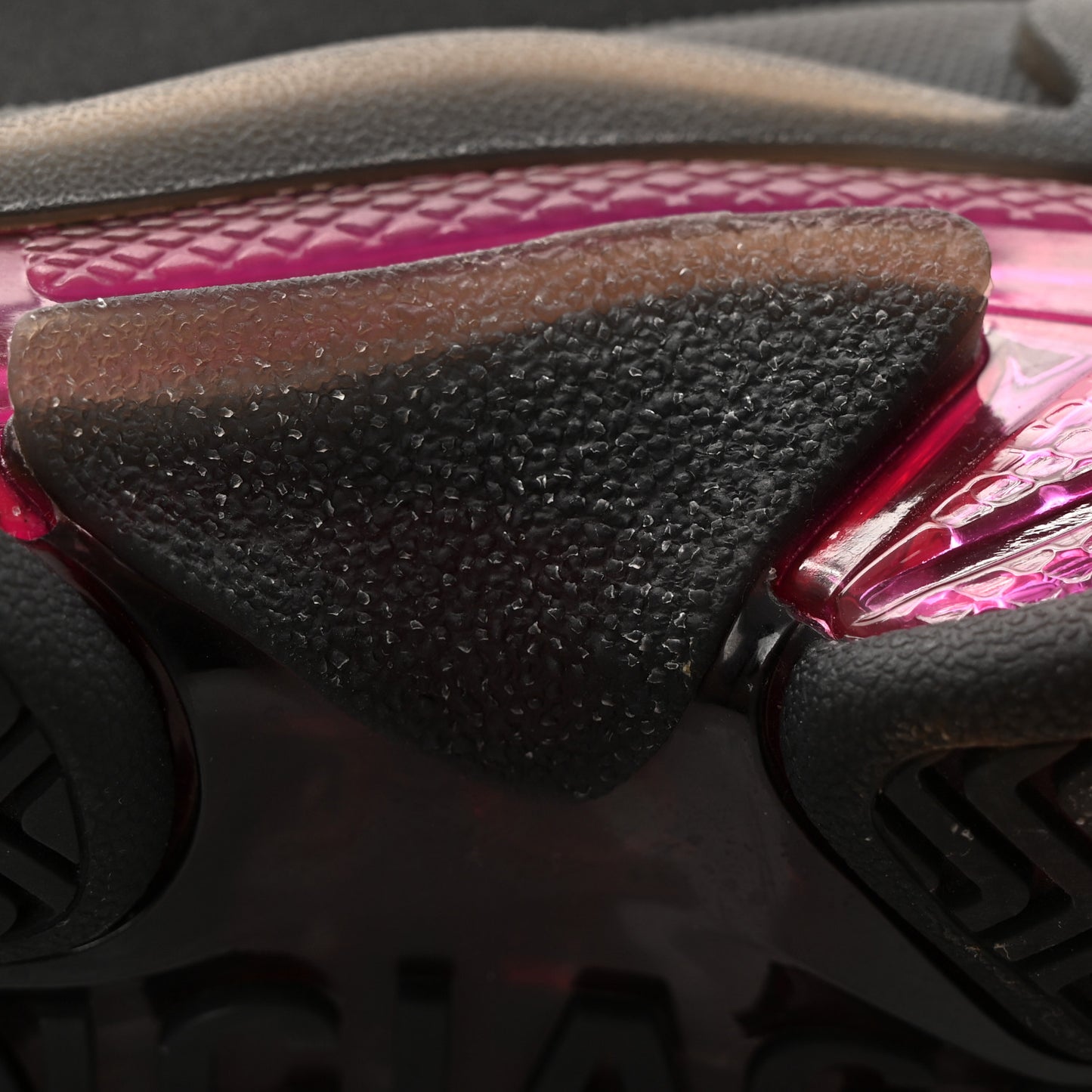 Fabric Mesh Clear Sole Womens Triple S Sneakers 39 Black Pink Neon