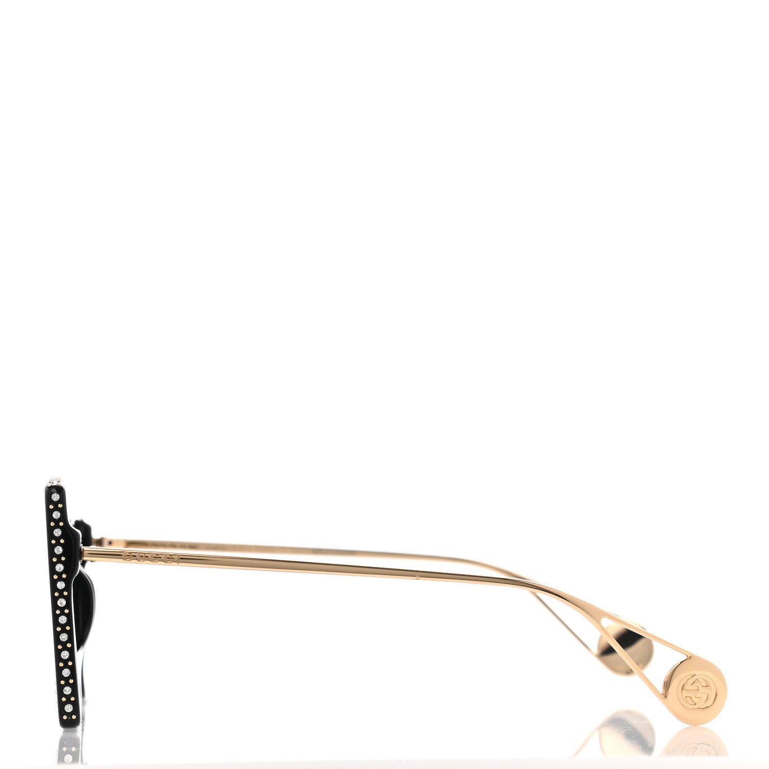 Gucci Acetate Crystal Mask-Frame Sunglasses GG0431S Black 3 of 7
