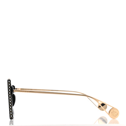 Gucci Acetate Crystal Mask-Frame Sunglasses GG0431S Black 3 of 7