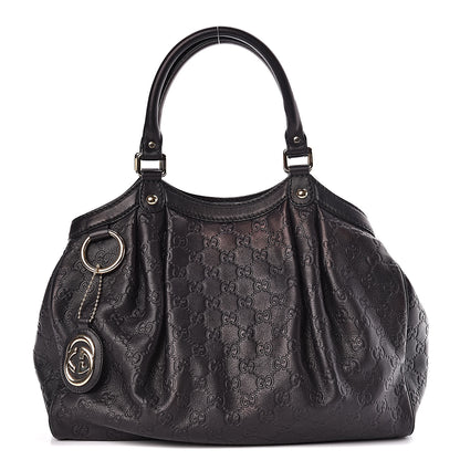 Gucci Guccissima Medium Sukey Tote Black 1 of 15