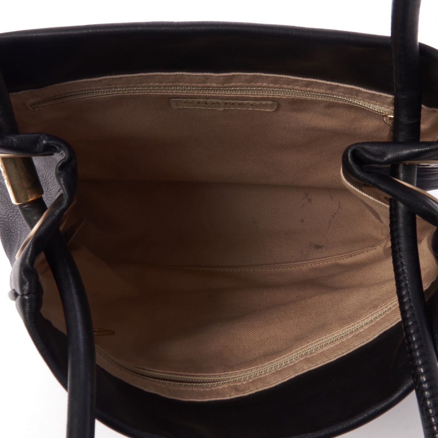 Chanel Lambskin Camellia Tote Black 5 of 10