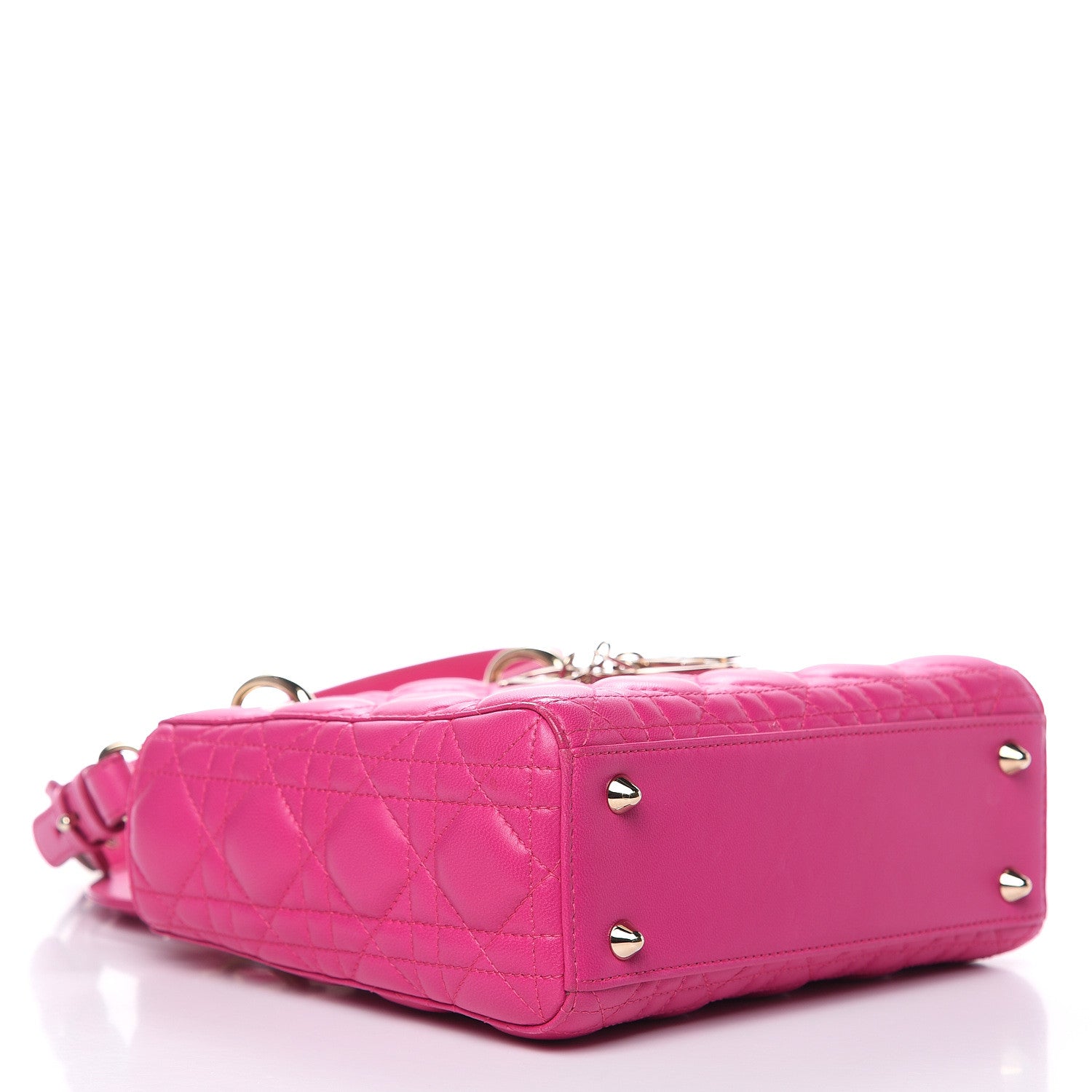 Christian Dior Lambskin Cannage Small Lucky Badges My Lady Dior Magenta 4 of 14