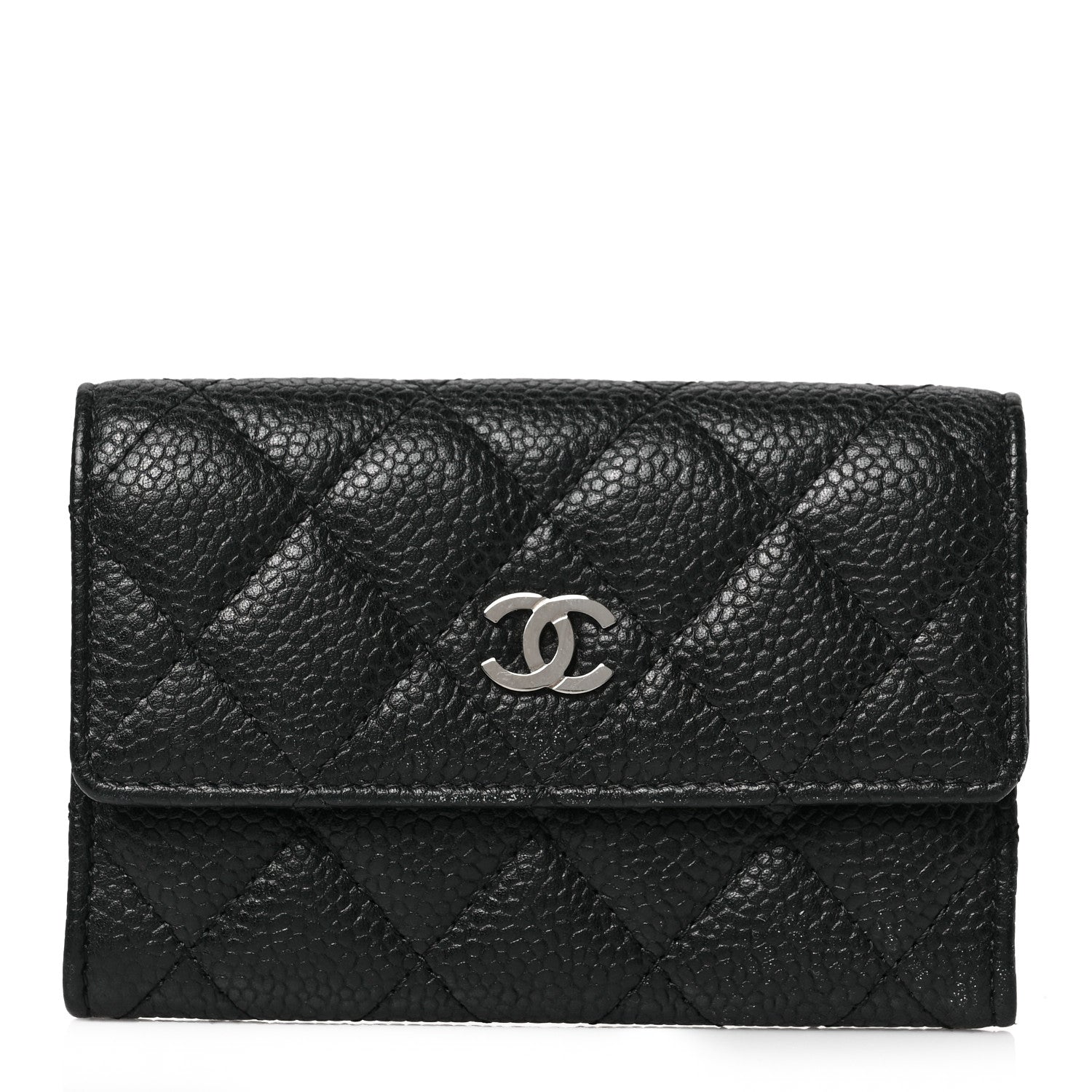 Chanel Caviar Quilted Flap Card Holder Black 1 of 8