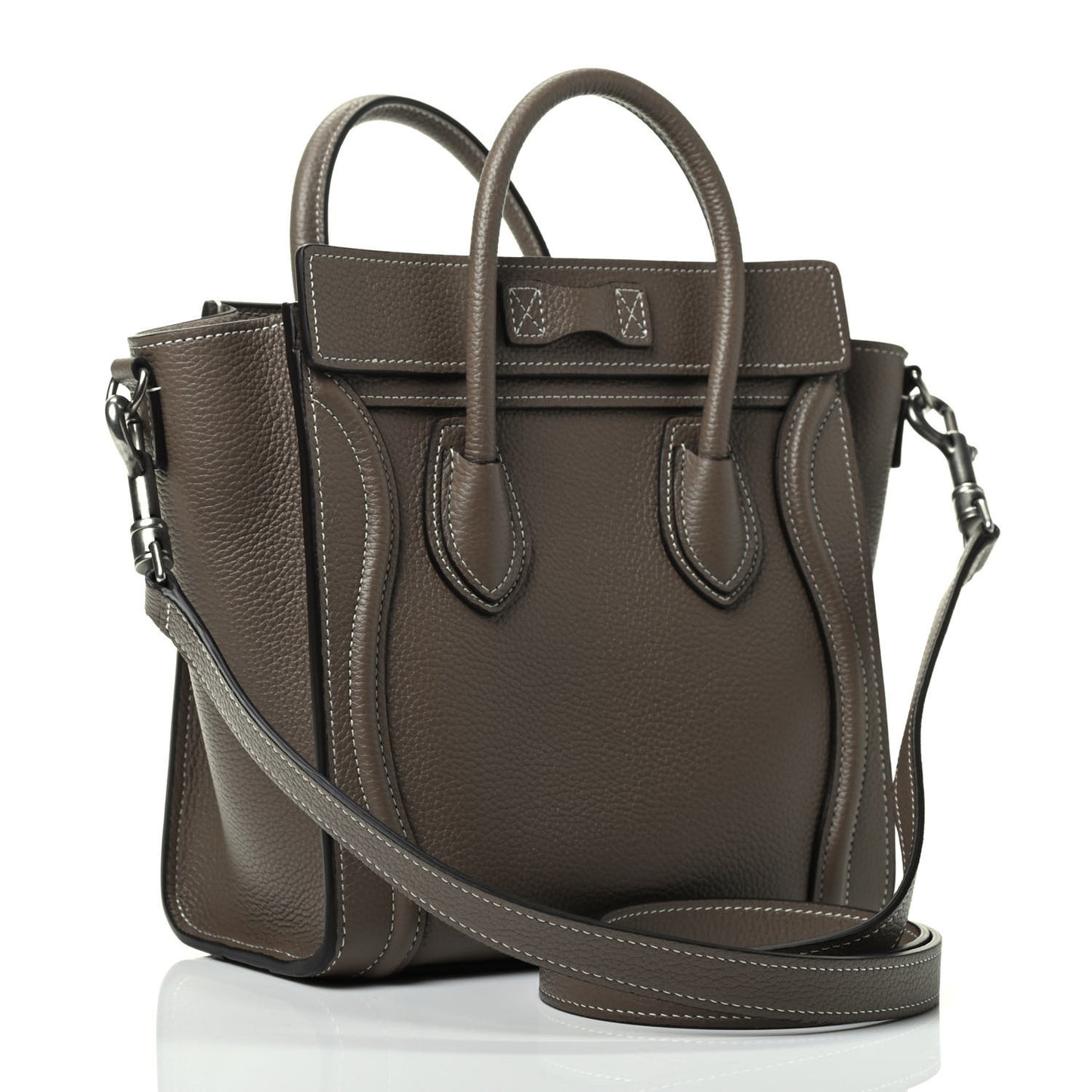 Drummed Calfskin Nano Luggage Souris