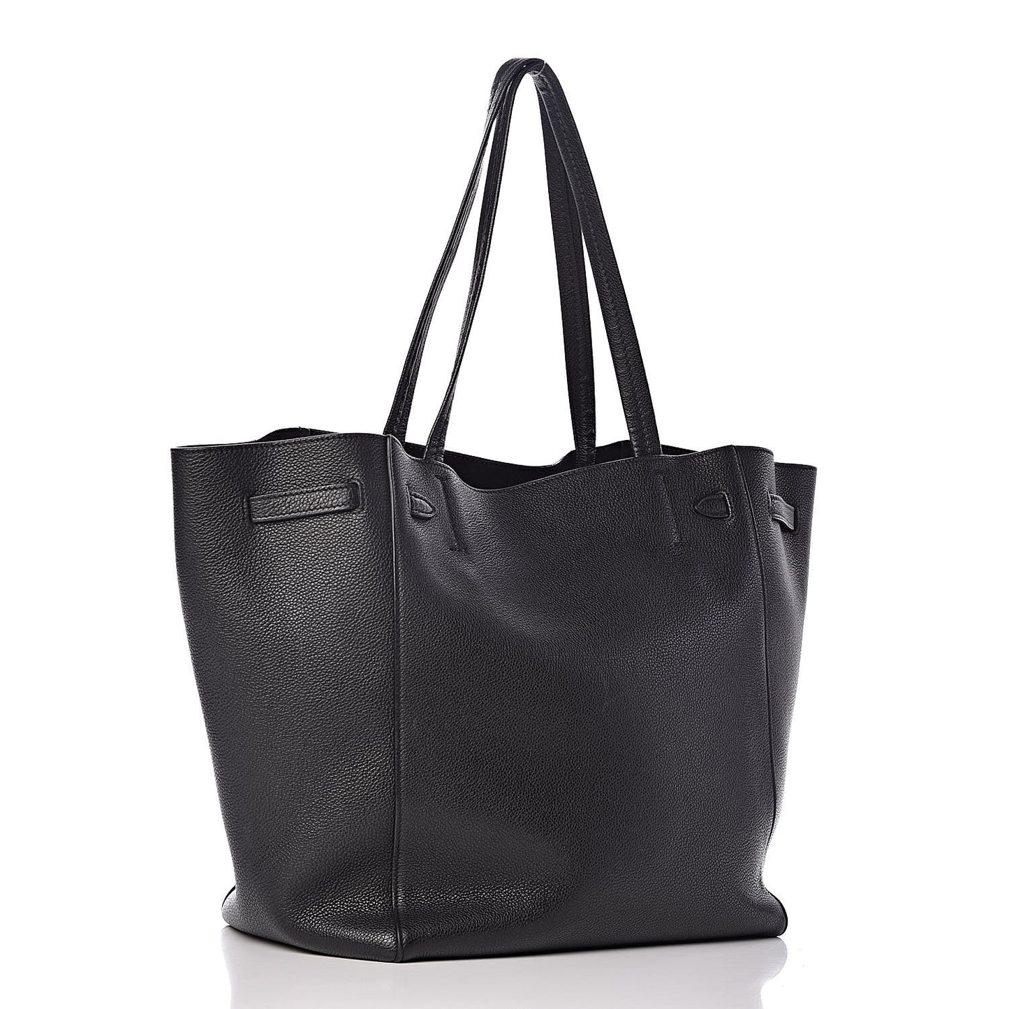 Soft Grained Calfskin Small Belt Cabas Phantom Black