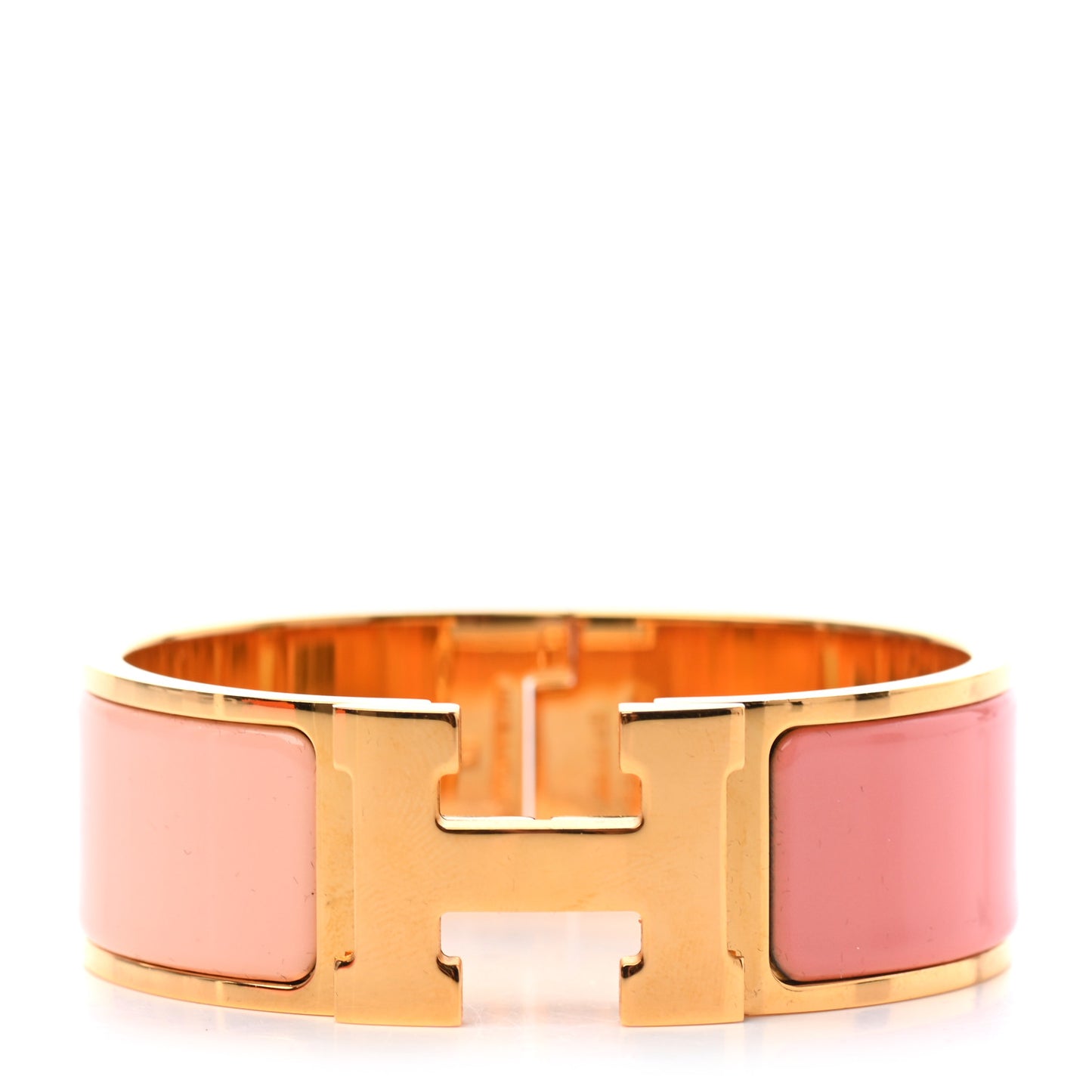 Enamel Wide Clic Clac H Bracelet PM Rose Florida Rose Petale