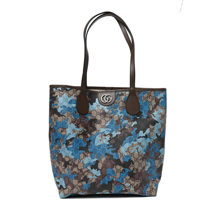 Gucci Supreme Monogram Camouflage Print Medium Tote  Beige Ebony New Acero Blue 1 of 10
