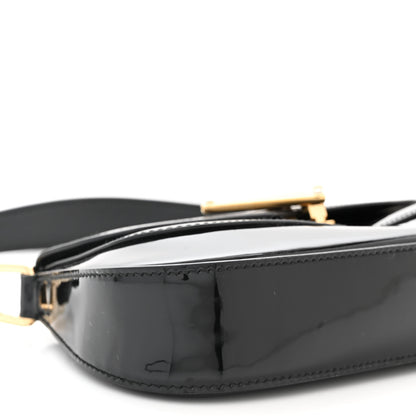 Prada Spazzolato Triangle Flap Shoulder Bag Black 8 of 10