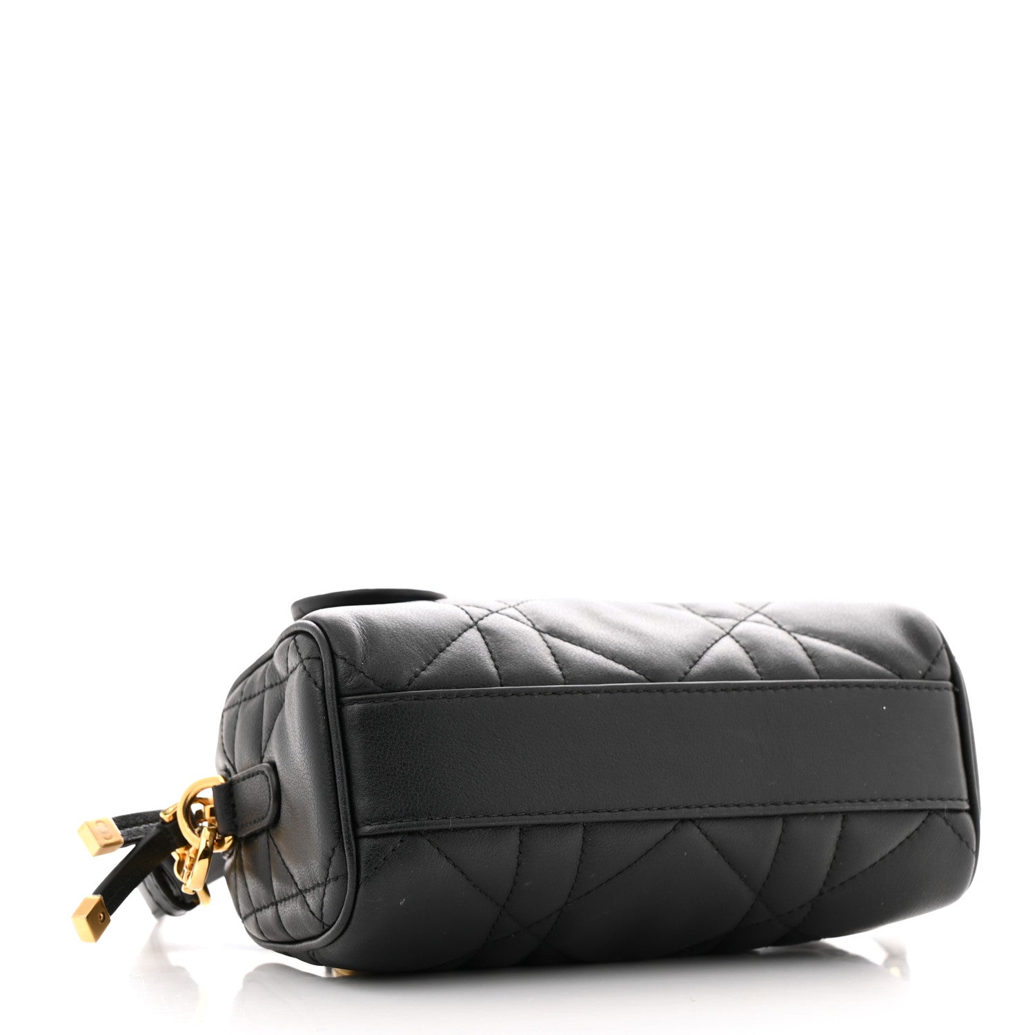 Christian Dior Calfskin Macrocannage Nano Groove 17 Bag Black 4 of 11